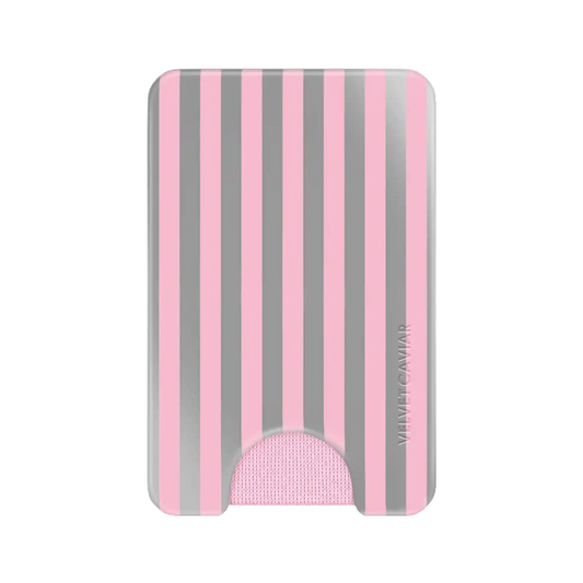 Pink Chrome Stripes MagSafe Wallet