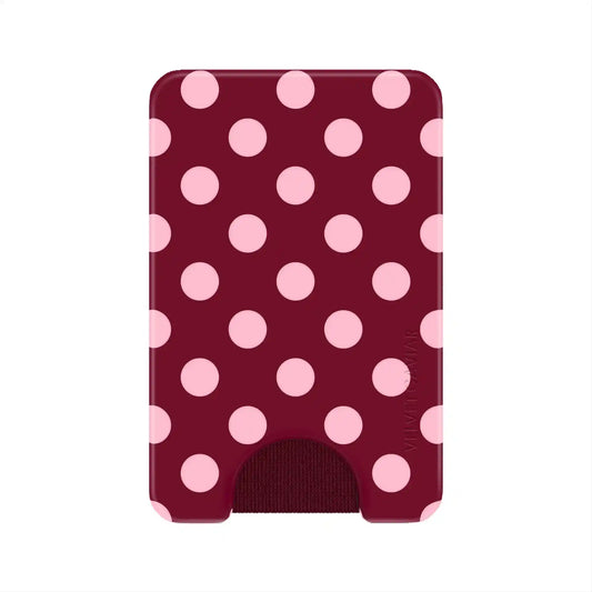 Raspberry Polka Dot MagSafe Wallet