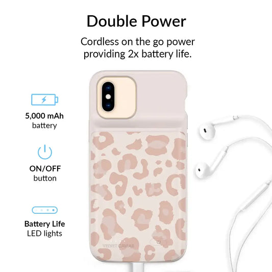 Blush Leopard iPhone Charging Case