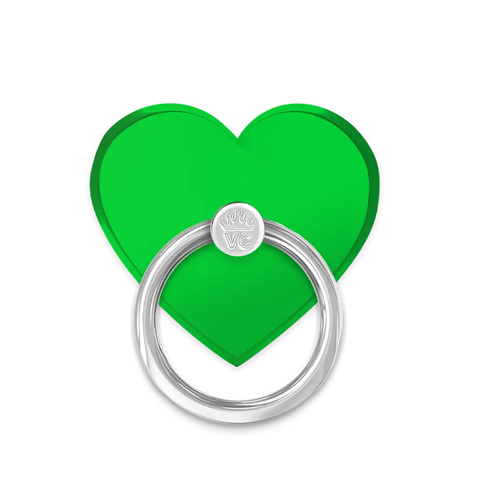 Neon Green Heart Phone Ring