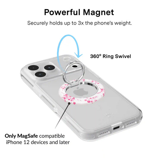 French Rose Floral MagSafe Ring