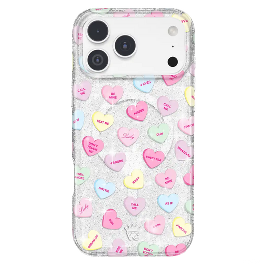 Sweet Hearts Glitter iPhone Case