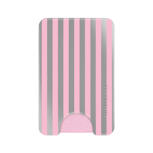 Pink Chrome Stripes MagSafe Wallet