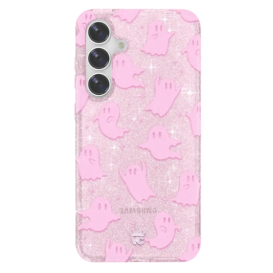 Ghosted Pink Glitter Samsung Case