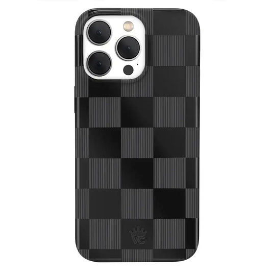 Noir Vibe Checkered iPhone Case