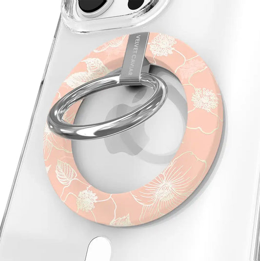 Peach Blossom Floral MagSafe Ring
