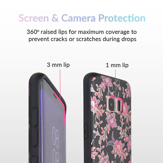 Midnight Floral Chrome Samsung Galaxy Case