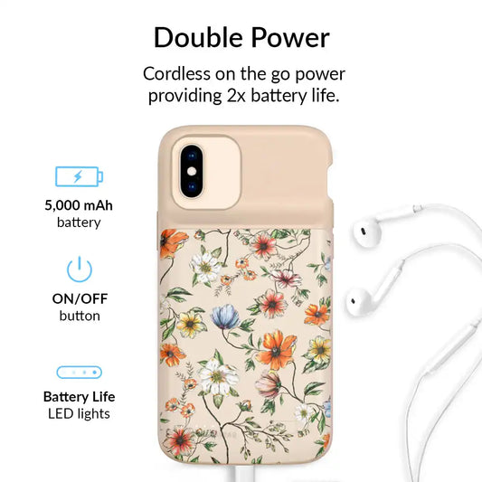 Vintage Floral iPhone Charging Case