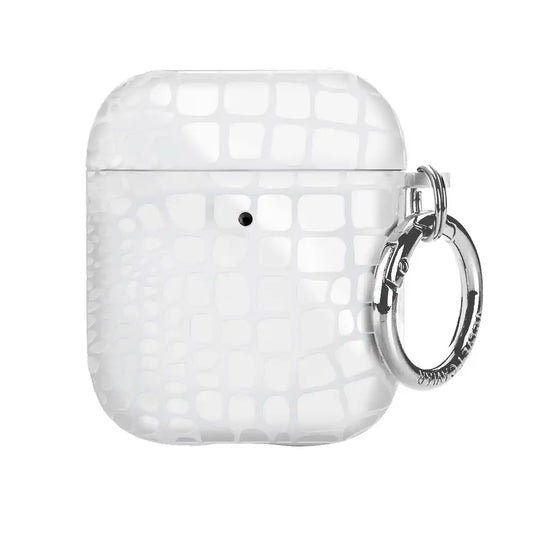 White Croc AirPod Case