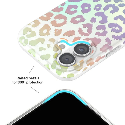 White Opal Leopard iPhone Case