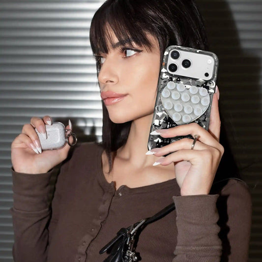 Silver Chrome Heart MagSafe MightyGrip