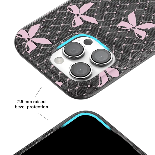 Lacy Pink Bows iPhone Case