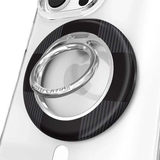 Noir Vibe Checkered MagSafe Grip Ring