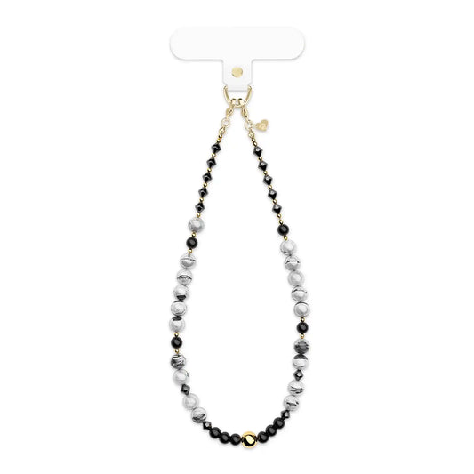 Stone Grey Gemstone Phone Charm