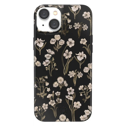 Nightbloom Gold Chrome Floral iPhone Case