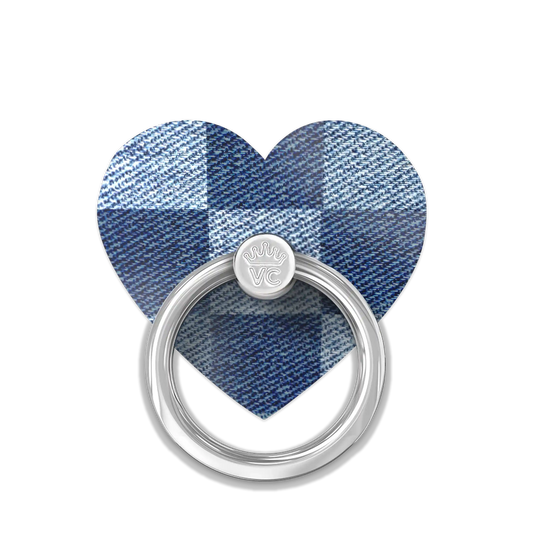 Denim Vibe Checkered Phone Ring