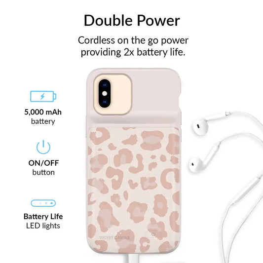 Blush Leopard iPhone Charging Case