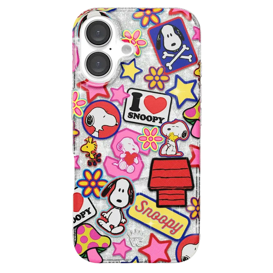 Snoopy Patchwork Glitter iPhone Case