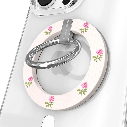 Pink Peony Floral MagSafe Grip Ring