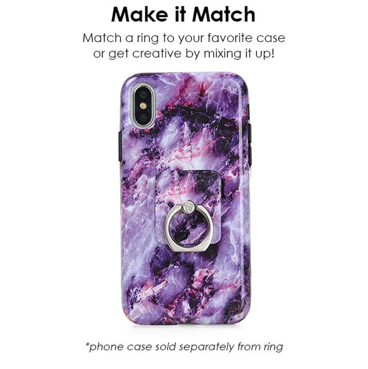 Purple Stone Marble Phone Ring